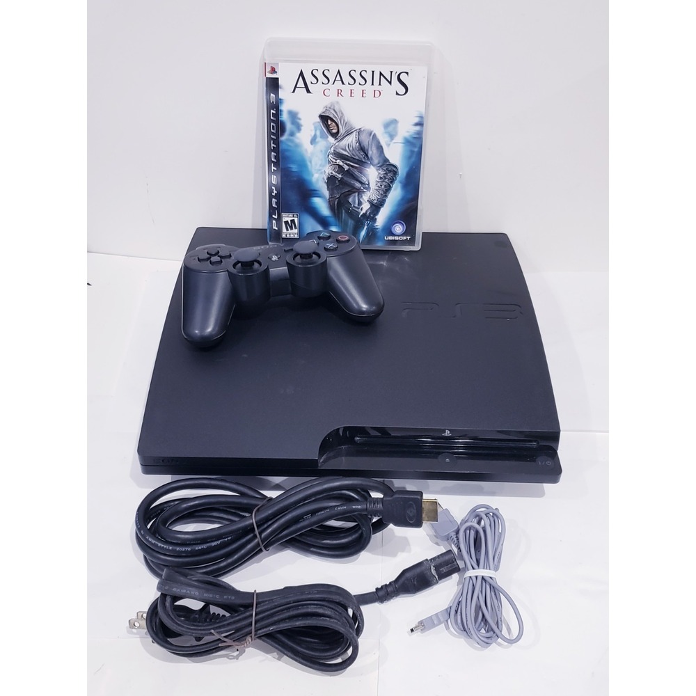 Sony PlayStation 3 Slim PS3 CECH-3001B 320GB Console Bundle - Tested & Working